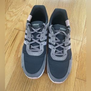 Women’s Adidas sneakers, gray and pink, size 11